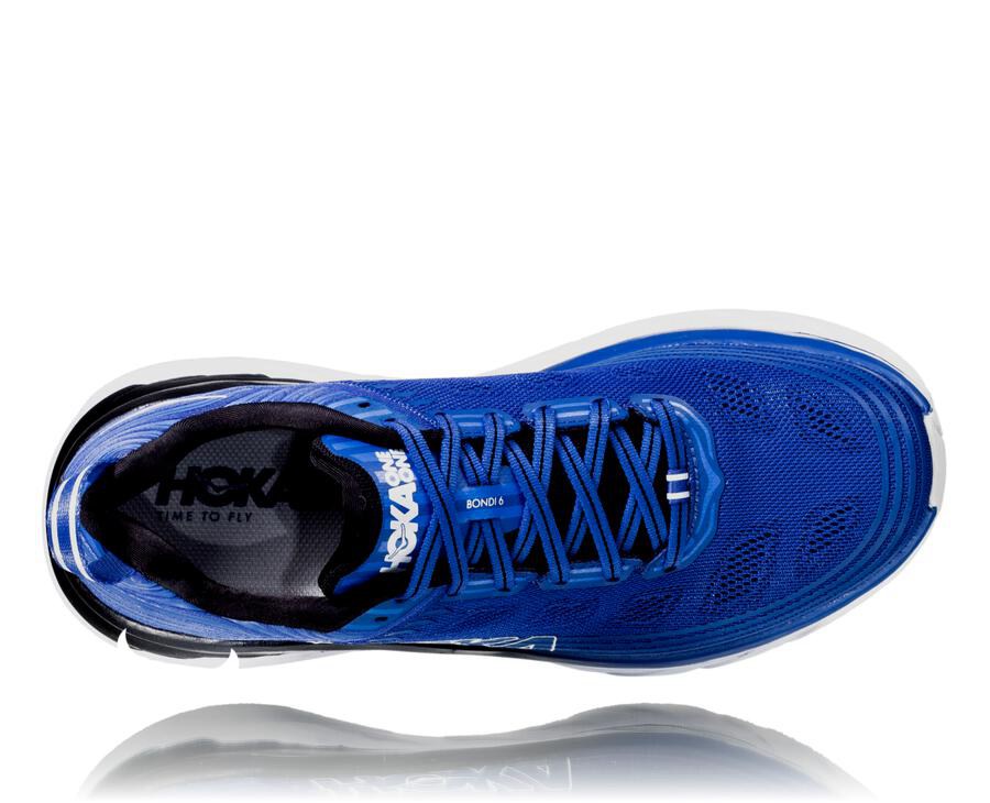 Hoka One One Tenisky Panske Modre/Biele - Bondi 6 - 34568-AWKB